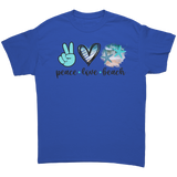 Peace_Love_Beach_Unisex_T-Shirt_Royal_Front_Mockup.png