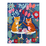 Pop Art Design CATS DRINKING TEA 11 x 14 Poster PRINT, Glossy or Matte