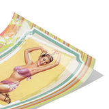 Redesigned 1940's PINUP Girl 12x12 PRINT POSTER, Matte or Glossy - Brush Stroke Look