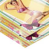 Redesigned 1940's PINUP Girl 12x12 PRINT POSTER, Matte or Glossy - Brush Stroke Look