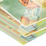 Redesigned 1940's PINUP Girl 12x12 PRINT POSTER, Matte or Glossy - Brush Stroke Look