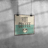 Vintage Retro Look 12x12 COFFEE Poster, Great COFFEE SHOP DECOR