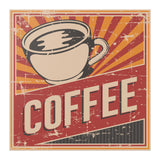 Vintage Retro Look 12x12 COFFEE Poster, Great COFFEE SHOP DECOR