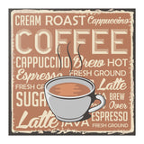 Vintage Retro Look 12x12 COFFEE Poster, Great COFFEE SHOP DECOR
