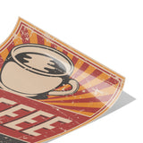 Vintage Retro Look 12x12 COFFEE Poster, Great COFFEE SHOP DECOR