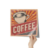 Vintage Retro Look 12x12 COFFEE Poster, Great COFFEE SHOP DECOR