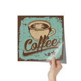 Vintage Retro Look 12x12 COFFEE Poster, Great COFFEE SHOP DECOR