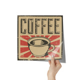 Vintage Retro Look 12x12 COFFEE Poster, Great COFFEE SHOP DECOR