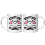 Talk to the Butt Cute Bunny Coffee Mug 11oz