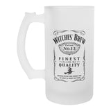 WITCHES' BREW Frosted Beer Stein 16oz Beer Glass