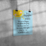YOU ARE MY SUNSHINE 11x14 Poster Print, Matte or Glossy