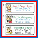 Baking Cows Personalized Address Labels, Return Labels, So Cute!