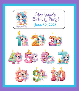 Personalized Cute UNICORN BIRTHDAY Address LABELS, Sets of 30 Address or Party Favor Labels