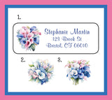 Calla Lilies Personalized Address Labels, Sets of 30 Personalized Return Labels, Lily