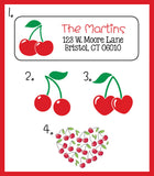Personalized Cherries Address Labels, Sets of 30 Return Labels