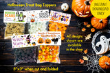 Halloween Candy Bag Toppers – Ghost Poop, Pumpkin Poop, Witch Warts, Monster Scabs, Jack O'Lantern Teeth – Printable 5-in-1 Instant Download