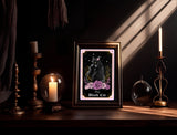 GOTHIC BLACK CAT TAROT CARD 8x10 Instant Download Print