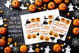 Halloween Candy Bag Toppers – Ghost Poop, Pumpkin Poop, Witch Warts, Monster Scabs, Jack O'Lantern Teeth – Printable 5-in-1 Instant Download