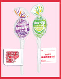 Valentine's Day Lollipop Favor Labels, Classroom Favor Labels, 30 per sheet, Lollipop Stick Wraps, Sucker for You