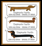 Long Dachshunds Address Labels, 30 Return Personalized Address Labels per sheet, Doxie