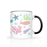 SEA TURTLES and SEA LIFE 11oz Color Accent Coffee Mug