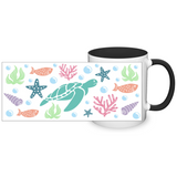 SEA TURTLES and SEA LIFE 11oz Color Accent Coffee Mug