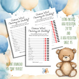 Mommy or Daddy Guess Who Baby Game Printable Baby Shower Games Mom or Dad Game Instant Download Baby Traits Game