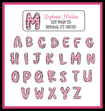 Personalized PINK ARGYLE Monogram Address Labels, Sets of 30, Return Initial Labels