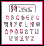 Personalized Pink Argyle Monogram Address Labels, Sets of 30, Return Initial Labels