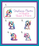 Personalized Rainbow Unicorns Return ADDRESS Labels, cute unicorn