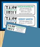 Tools Monogram Name Personalized Address Labels Sets of 30 Labels, Construction, Contractor