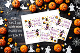 Halloween Candy Bag Toppers – Ghost Poop, Pumpkin Poop, Witch Warts, Monster Scabs, Jack O'Lantern Teeth – Printable 5-in-1 Instant Download