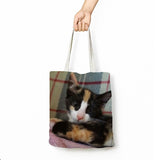 YOUR PET'S PHOTO on a 15x16 Canvas Tote Bag, Shopping Bag