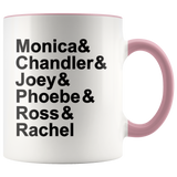 FRIENDS Name List Coffee Mug 11oz Color Accent Mug