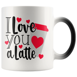LOVE YOU A LATTE 11 oz Magic Reveal Mug - J & S Graphics
