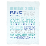 Baby Boy / Little Boy Bedtime Routine Ultra Plush Fleece Blanket - J & S Graphics