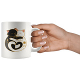 Day and Night Hugging CATS 11oz or 15oz COFFEE MUG