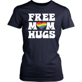 FREE MOM HUGS Pride LGBTQ Women's Short Sleeve T-Shirt - J & S Graphics