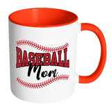 BASEBALL MOM Color Accent Coffee Mug - J & S Graphics