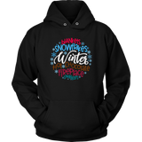 WINTER; Blankets, Snowflakes. Hot Chocolate, Fireplace, Snuggles Unisex HOODIE