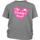 I STOLE DADDY'S HEART Onesies and Infant, Toddler, Youth Size T-Shirts - J & S Graphics