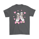 Retro White and Pink ROLLER SKATES Unisex T-Shirt