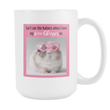 Can't see the haters with my Love Glasses on 15oz white ceramic coffee mug - J & S Graphics