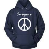 IMAGINE PEACE Unisex Hoodie Sweatshirt - J & S Graphics