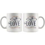 LOVE and DONUTS 11oz or 15oz COFFEE MUGS
