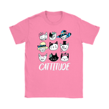 CATTITUDE Cat Faces Men's or Women's T-Shirt