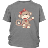 GIRL SOCK MONKEY Youth T-Shirt - J & S Graphics