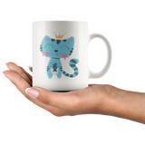 Blue Princess Kitty Cat COFFEE MUG, 11oz or 15oz