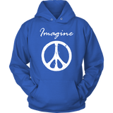 IMAGINE PEACE Unisex Hoodie Sweatshirt - J & S Graphics