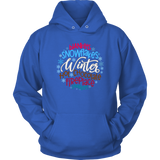 WINTER; Blankets, Snowflakes. Hot Chocolate, Fireplace, Snuggles Unisex HOODIE